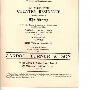 Clopton Rectory Sales particulars 1950 page1