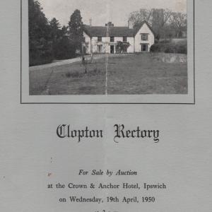 Clopton Rectory Sales particulars 1950