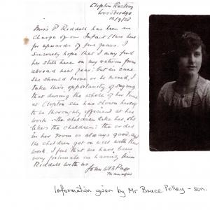 1928 Miss Riddell school teacher Clopton