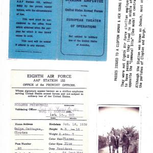 PRIESTNALL, Mrs - Church Leas Clopton 1944 passcard