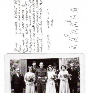 Pearce - Simmons wedding photo1949