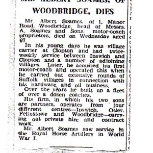 SOAMES, Albert - Burial