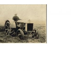 Walter Smith on tractor 1920s