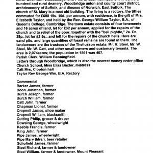 1865 post office list showing schoolheadmistress