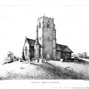 etching clopton church circa unknown