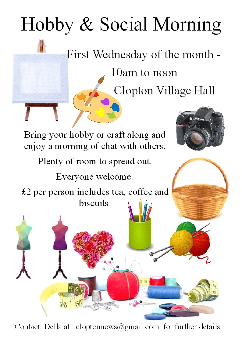 Hobby & Social Morning Leaflet